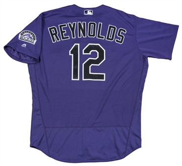 2017 Mark Reynolds Game Used Colorado Rockies Alternate Jersey Photo Matched To 7/18/17 For Career Home Run #271 (MLB Authenticated) 
